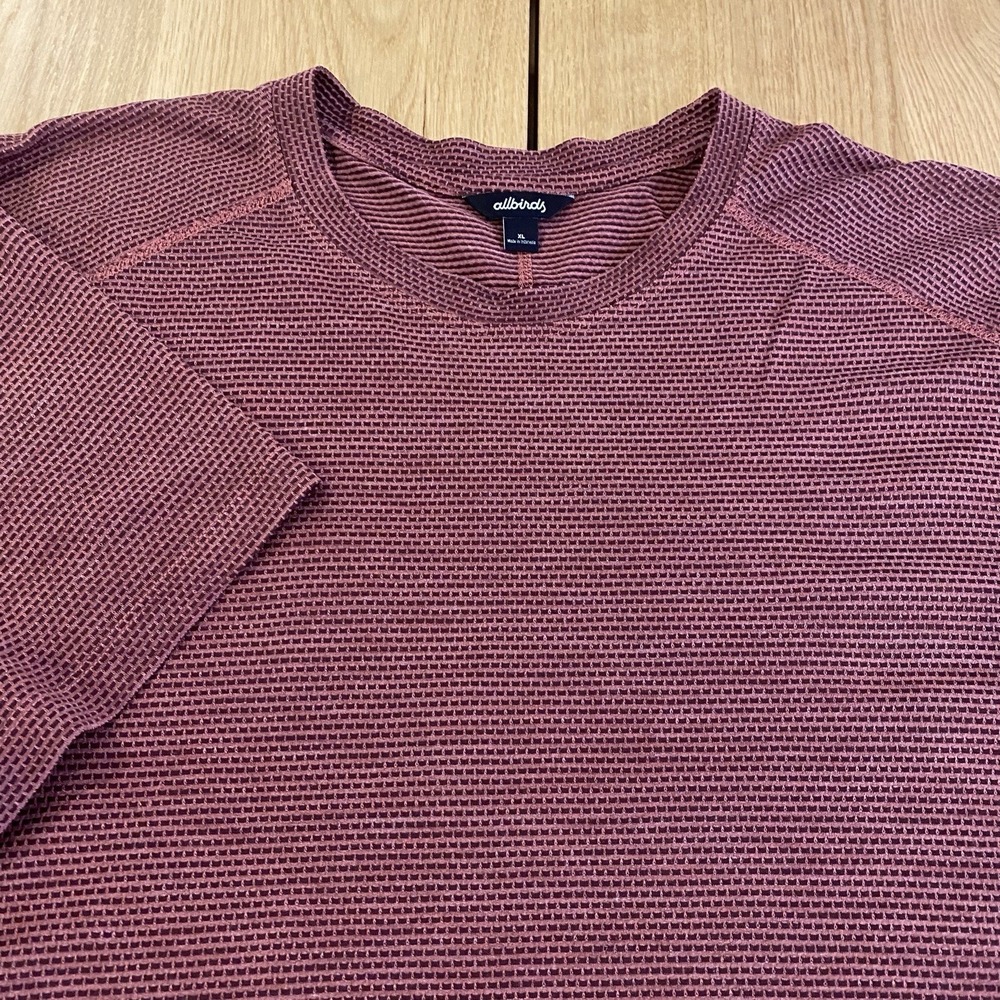Allbirds Mens XL Natural Run Tee Active Performance Merino Wool 9.2 Carbon Shirt
